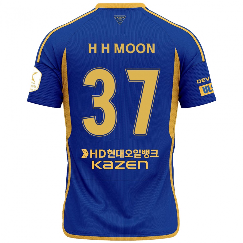 Dětské Hyeon-Ho Moon #37 Modrá Žlutá Domů Hráčské Dresy 2024/25 Dres