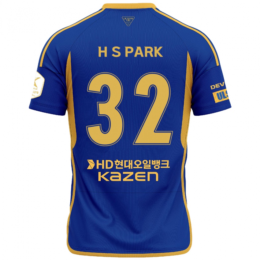 Dětské Sung-Hyun Park #32 Modrá Žlutá Domů Hráčské Dresy 2024/25 Dres