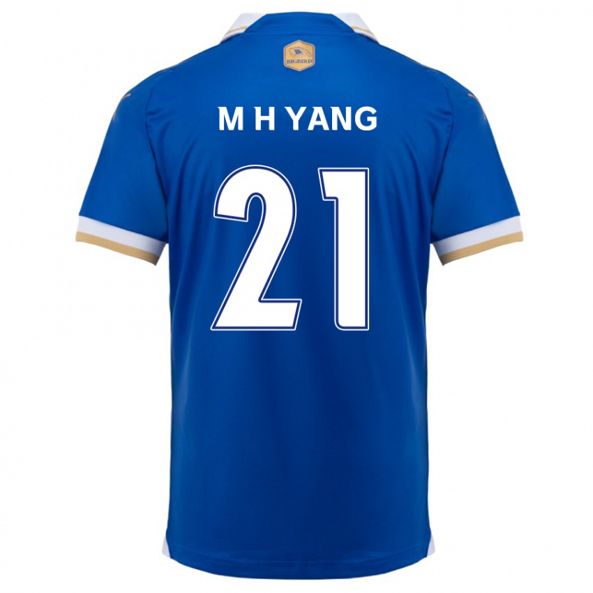 Dětské Hyung-Mo Yang #21 Modrá Bílá Domů Hráčské Dresy 2024/25 Dres