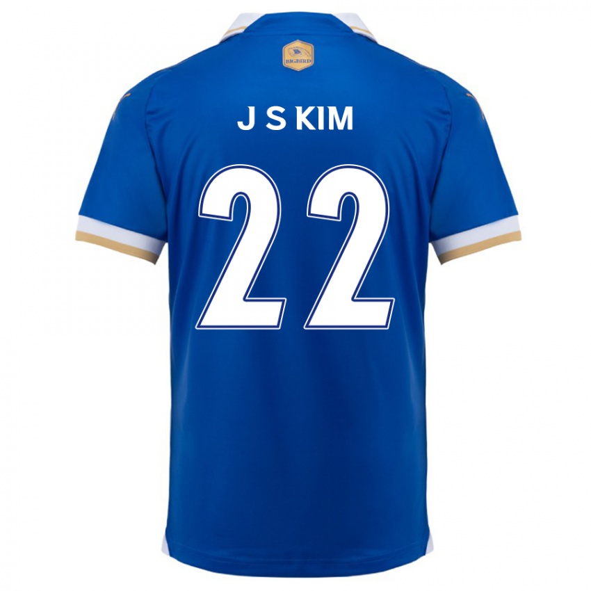 Dětské Sang-Jun Kim #22 Modrá Bílá Domů Hráčské Dresy 2024/25 Dres