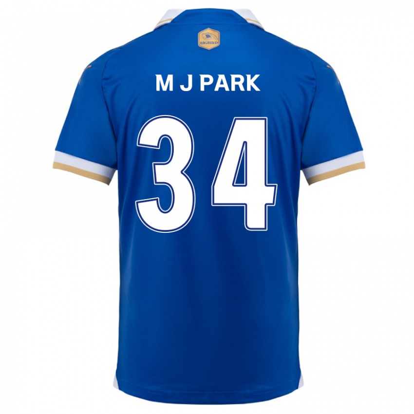 Dětské Ji-Min Park #34 Modrá Bílá Domů Hráčské Dresy 2024/25 Dres