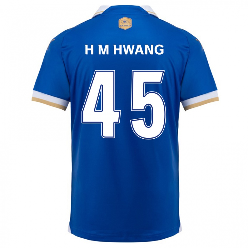 Dětské Myung-Hyun Hwang #45 Modrá Bílá Domů Hráčské Dresy 2024/25 Dres