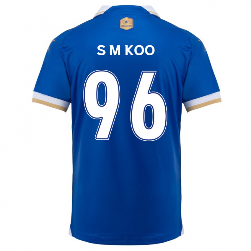 Dětské Min-Seo Koo #96 Modrá Bílá Domů Hráčské Dresy 2024/25 Dres