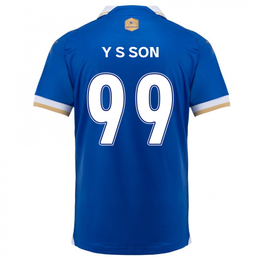 Dětské Suk-Yong Son #99 Modrá Bílá Domů Hráčské Dresy 2024/25 Dres