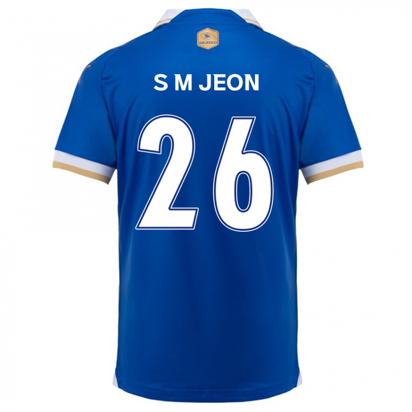 Dětské Min-Seung Jeon #26 Modrá Bílá Domů Hráčské Dresy 2024/25 Dres