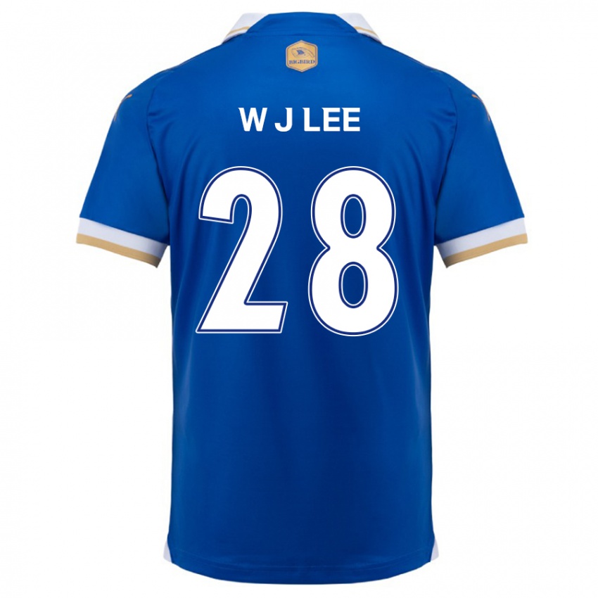 Dětské Jun-Woo Lee #28 Modrá Bílá Domů Hráčské Dresy 2024/25 Dres