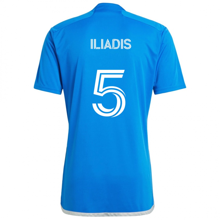 Dětské Ilias Iliadis #5 Modrá Bílá Domů Hráčské Dresy 2024/25 Dres