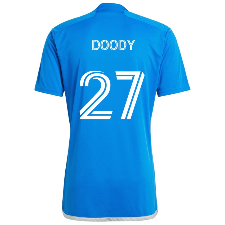 Dětské Grayson Doody #27 Modrá Bílá Domů Hráčské Dresy 2024/25 Dres