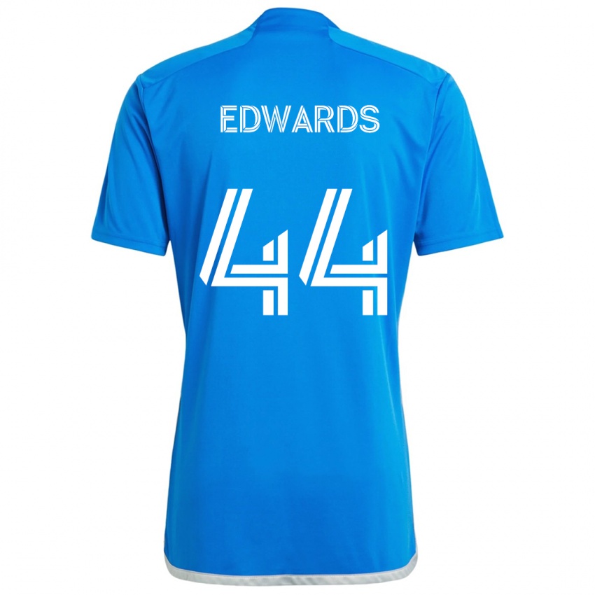 Dětské Raheem Edwards #44 Modrá Bílá Domů Hráčské Dresy 2024/25 Dres