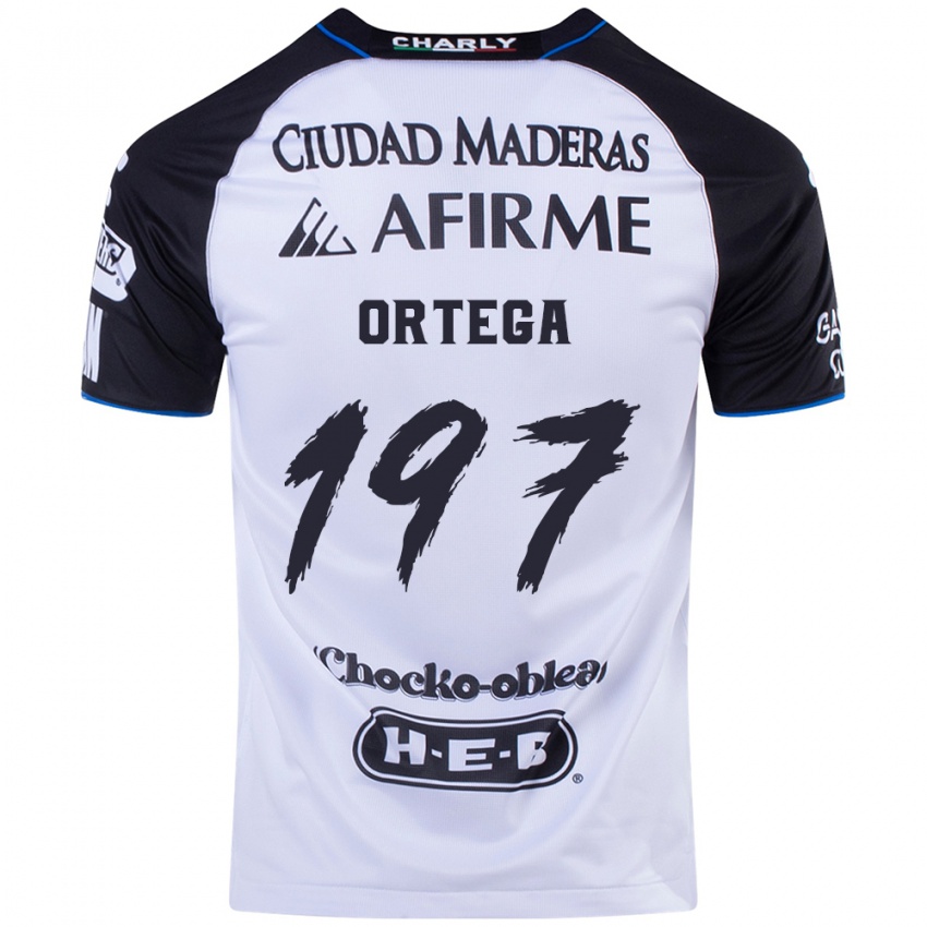 Dětské Javier Ortega #197 Černá Modrá Domů Hráčské Dresy 2024/25 Dres