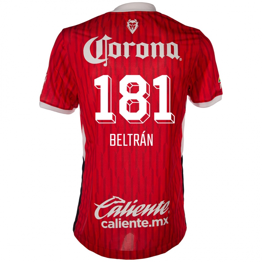 Dětské Ronaldo Beltrán #181 Červená Bílá Domů Hráčské Dresy 2024/25 Dres