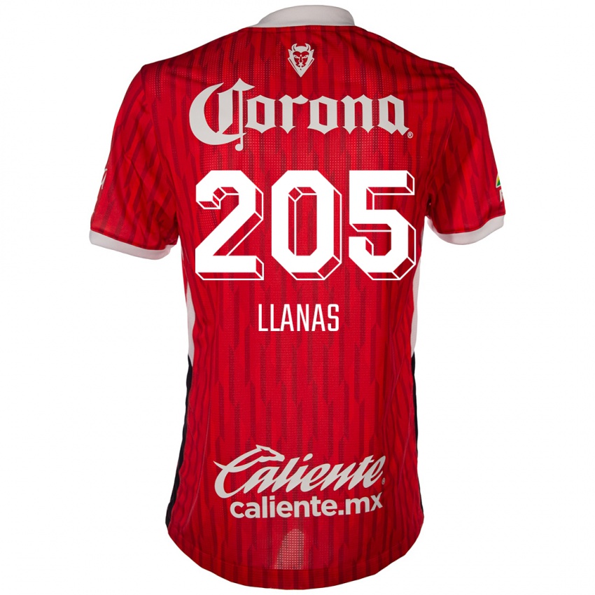 Dětské Emmanuel Llanas #205 Červená Bílá Domů Hráčské Dresy 2024/25 Dres