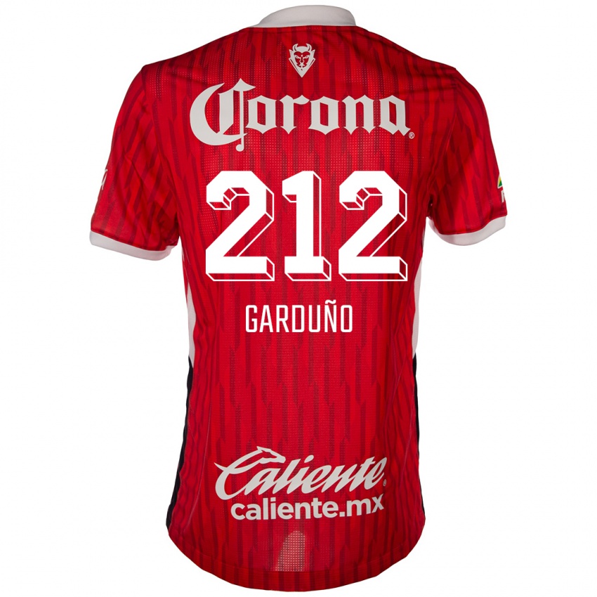 Dětské Carlos Garduño #212 Červená Bílá Domů Hráčské Dresy 2024/25 Dres