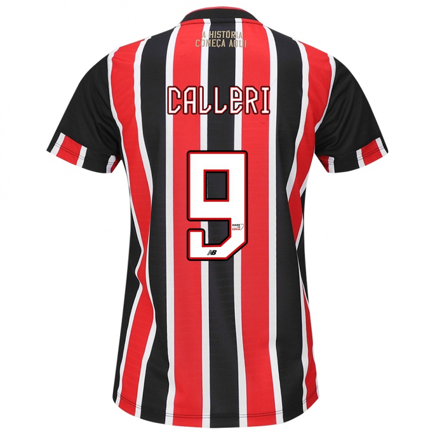 Dětské Jonathan Calleri #9 Černá Červená Bílá Daleko Hráčské Dresy 2024/25 Dres