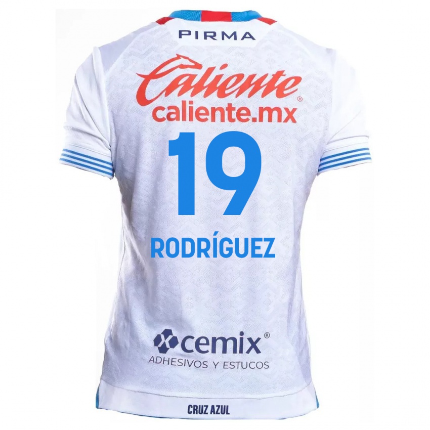 Dětské Carlos Rodríguez #19 Bílá Modrá Daleko Hráčské Dresy 2024/25 Dres