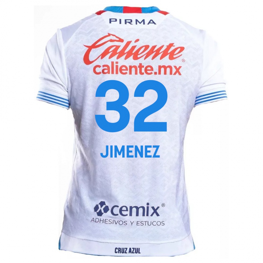 Dětské Cristian Jimenez #32 Bílá Modrá Daleko Hráčské Dresy 2024/25 Dres