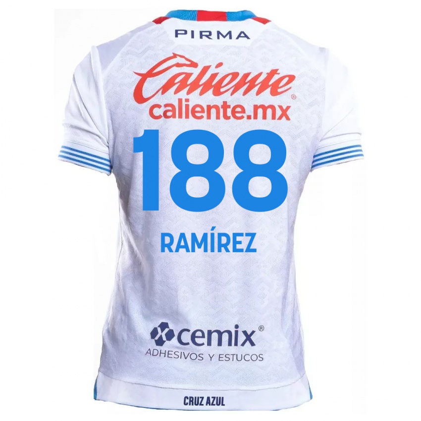 Dětské Diego Ramírez #188 Bílá Modrá Daleko Hráčské Dresy 2024/25 Dres