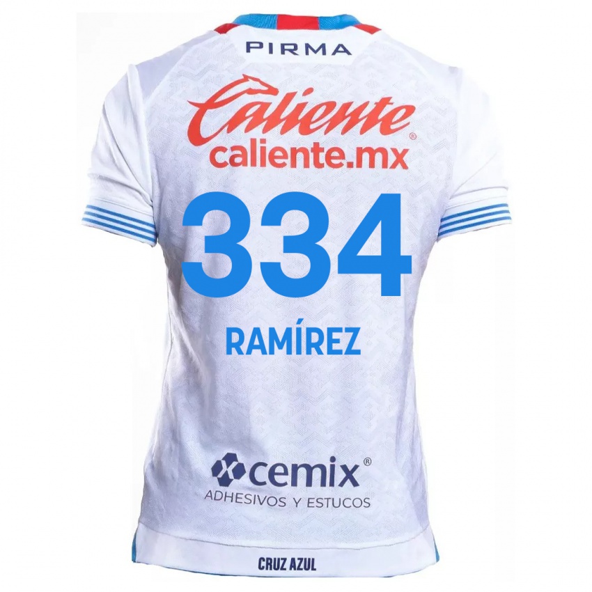 Dětské Mauricio Ramírez #334 Bílá Modrá Daleko Hráčské Dresy 2024/25 Dres