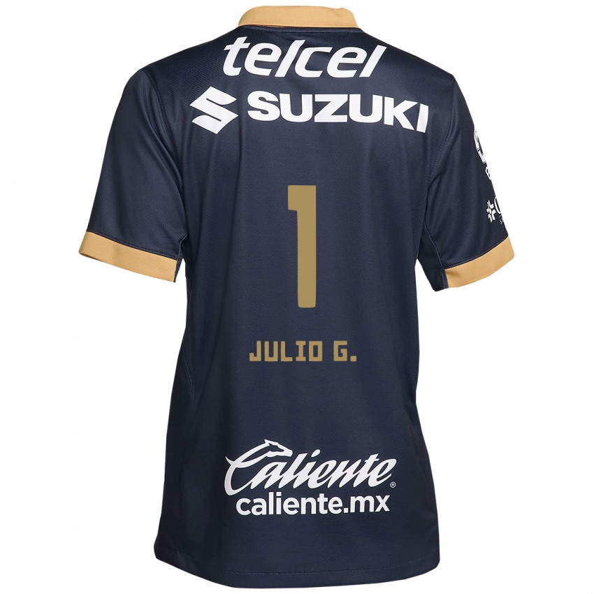 Dětské Julio González #1 Obsidián Zlato Bílá Daleko Hráčské Dresy 2024/25 Dres