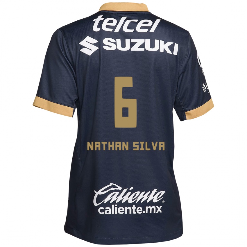 Dětské Nathan Silva #6 Obsidián Zlato Bílá Daleko Hráčské Dresy 2024/25 Dres