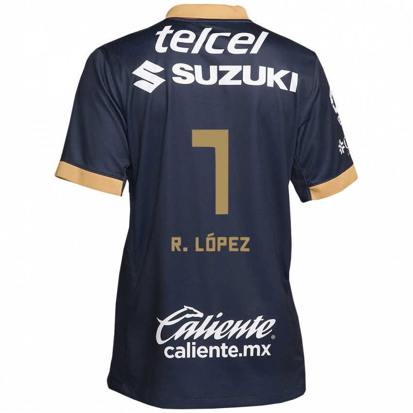 Dětské Rodrigo López #7 Obsidián Zlato Bílá Daleko Hráčské Dresy 2024/25 Dres