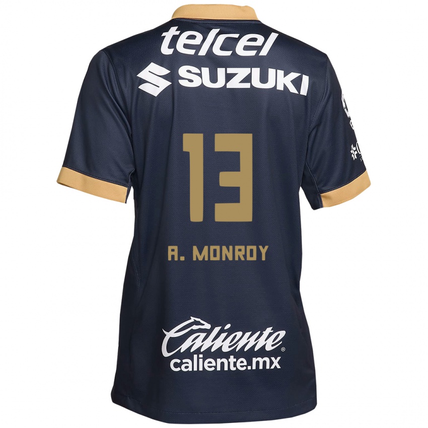 Dětské Pablo Monroy #13 Obsidián Zlato Bílá Daleko Hráčské Dresy 2024/25 Dres