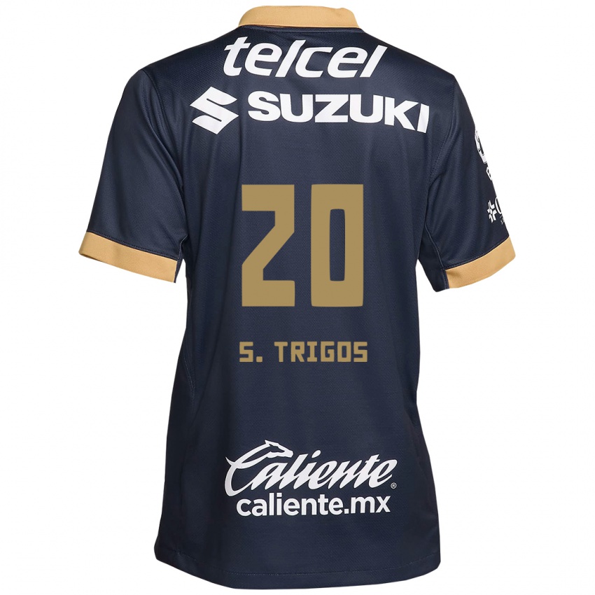 Dětské Santiago Trigos #20 Obsidián Zlato Bílá Daleko Hráčské Dresy 2024/25 Dres