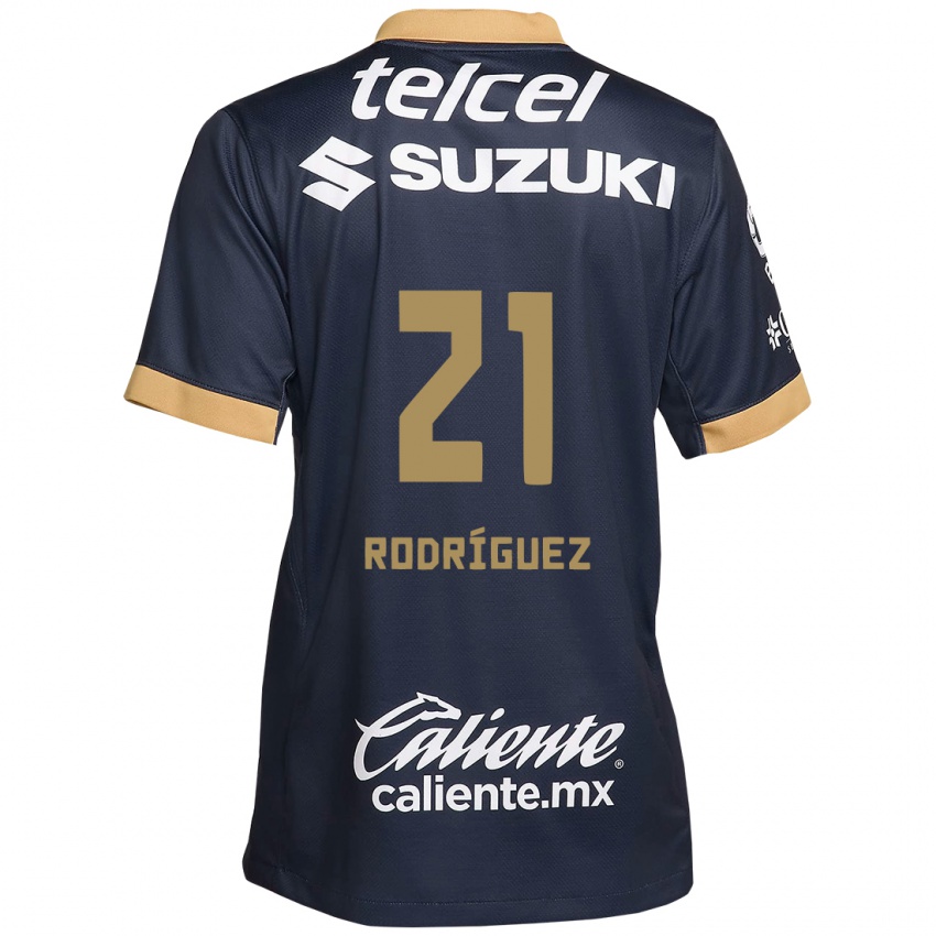 Dětské Michell Rodríguez #21 Obsidián Zlato Bílá Daleko Hráčské Dresy 2024/25 Dres