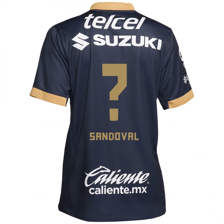 Dětské Kevin Sandoval #0 Obsidián Zlato Bílá Daleko Hráčské Dresy 2024/25 Dres