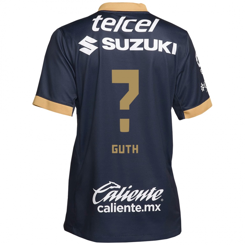 Dětské Tiago Guth #0 Obsidián Zlato Bílá Daleko Hráčské Dresy 2024/25 Dres