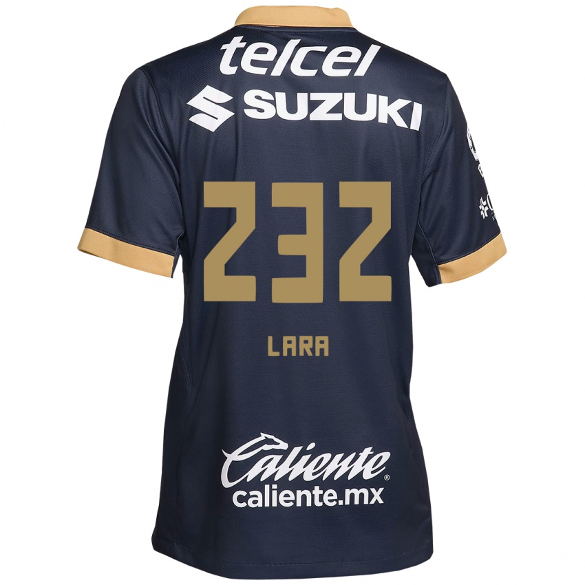 Dětské Pablo Lara #232 Obsidián Zlato Bílá Daleko Hráčské Dresy 2024/25 Dres