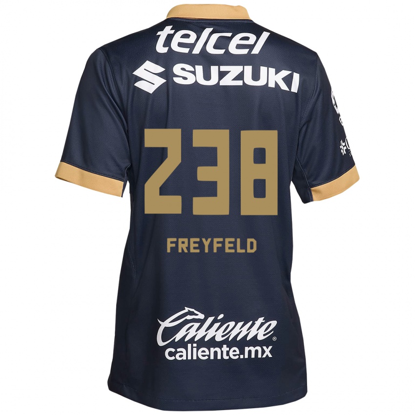 Dětské Julián Freyfeld #238 Obsidián Zlato Bílá Daleko Hráčské Dresy 2024/25 Dres