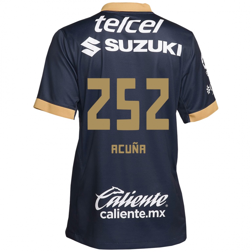 Dětské José Acuña #252 Obsidián Zlato Bílá Daleko Hráčské Dresy 2024/25 Dres