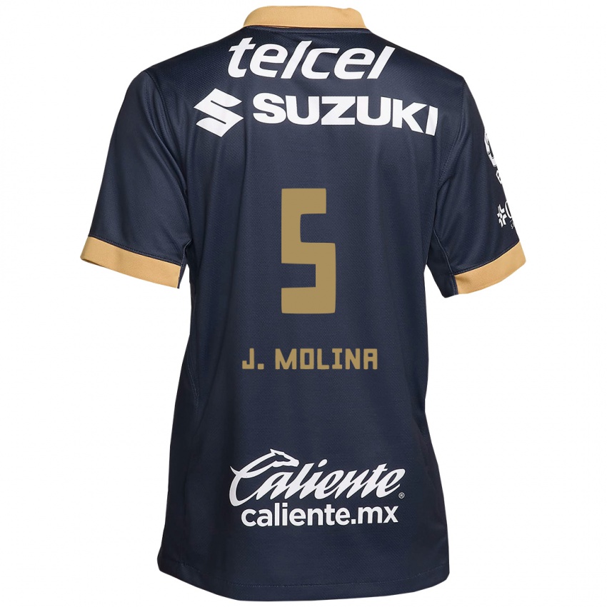 Dětské Jesús Molina #5 Obsidián Zlato Bílá Daleko Hráčské Dresy 2024/25 Dres