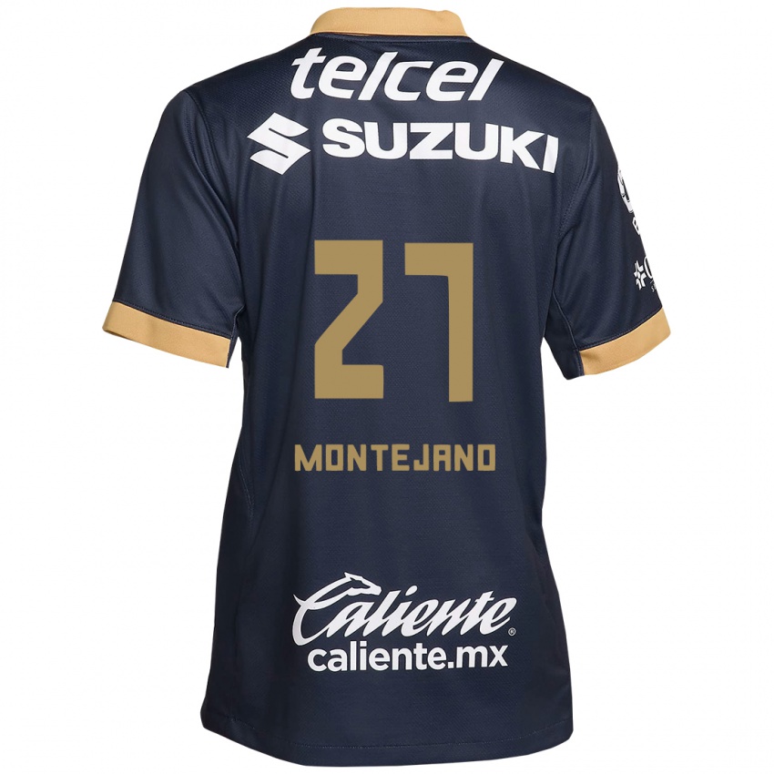 Dětské Emanuel Montejano #27 Obsidián Zlato Bílá Daleko Hráčské Dresy 2024/25 Dres