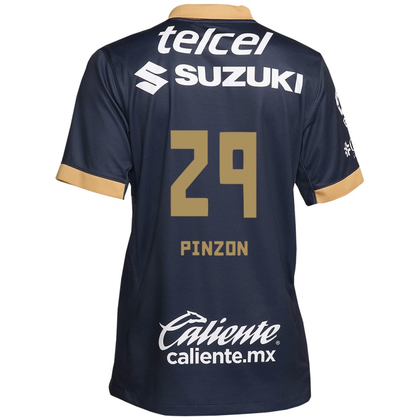 Dětské Liceth Pinzon #29 Obsidián Zlato Bílá Daleko Hráčské Dresy 2024/25 Dres