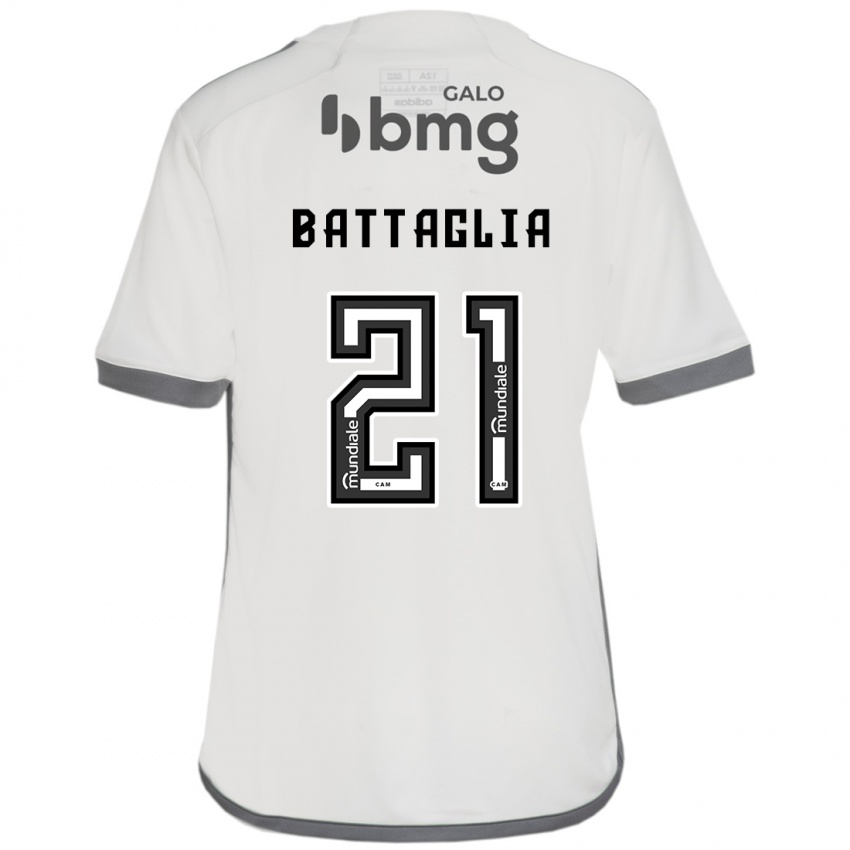 Dětské Rodrigo Battaglia #21 Off White Daleko Hráčské Dresy 2024/25 Dres