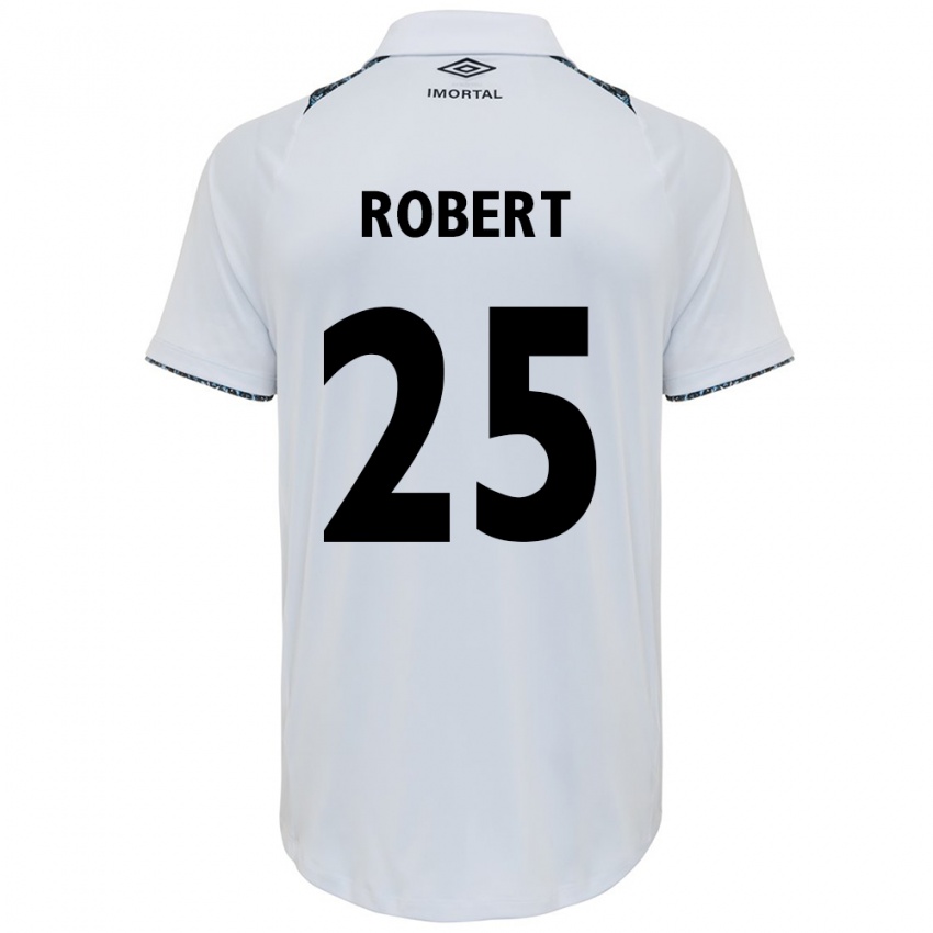 Dětské Jhonata Robert #25 Bílá Modrá Daleko Hráčské Dresy 2024/25 Dres