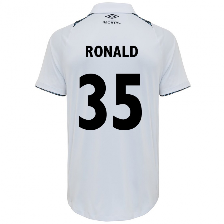 Dětské Ronald #35 Bílá Modrá Daleko Hráčské Dresy 2024/25 Dres