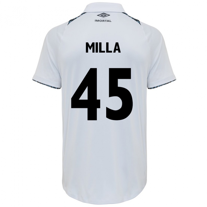 Dětské Lucas Milla #45 Bílá Modrá Daleko Hráčské Dresy 2024/25 Dres