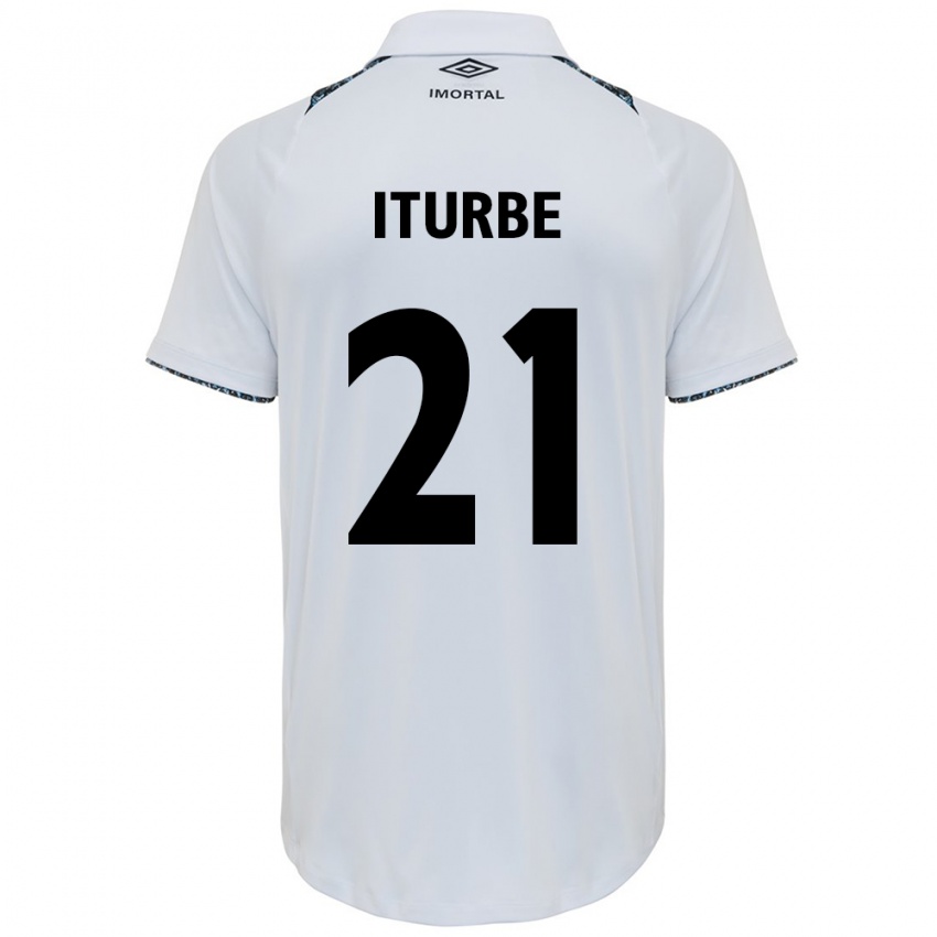 Dětské Juan Iturbe #21 Bílá Modrá Daleko Hráčské Dresy 2024/25 Dres