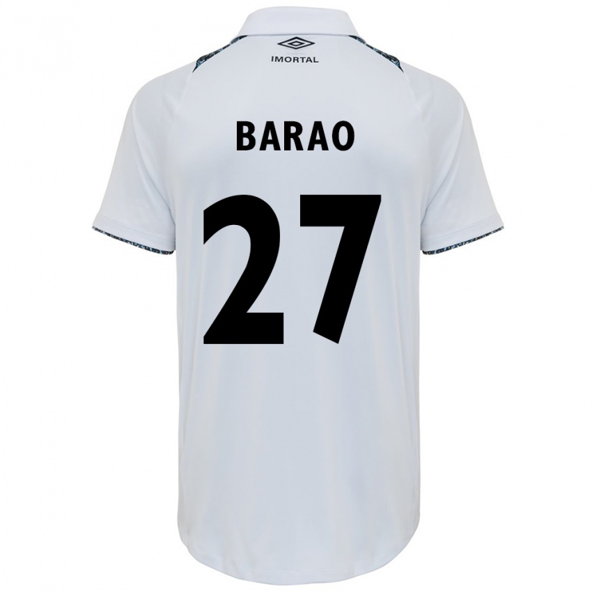 Dětské Dani Barão #27 Bílá Modrá Daleko Hráčské Dresy 2024/25 Dres