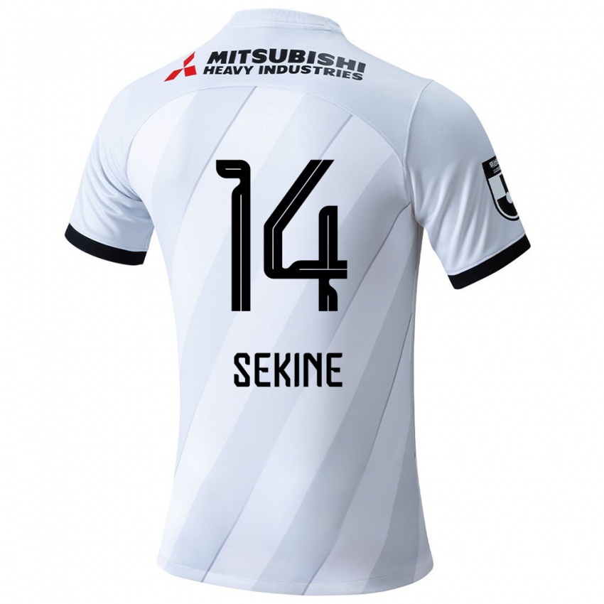 Dětské Takahiro Sekine #14 Bílá Šedá Daleko Hráčské Dresy 2024/25 Dres