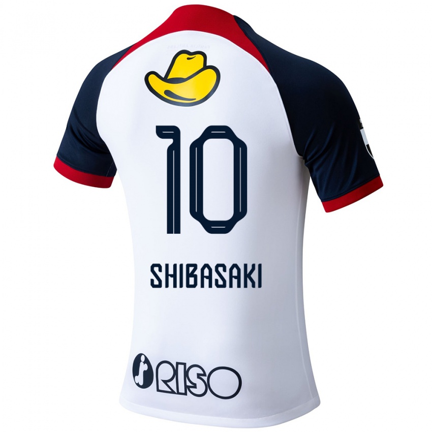 Dětské Gaku Shibasaki #10 Bílá Modrá Červená Daleko Hráčské Dresy 2024/25 Dres