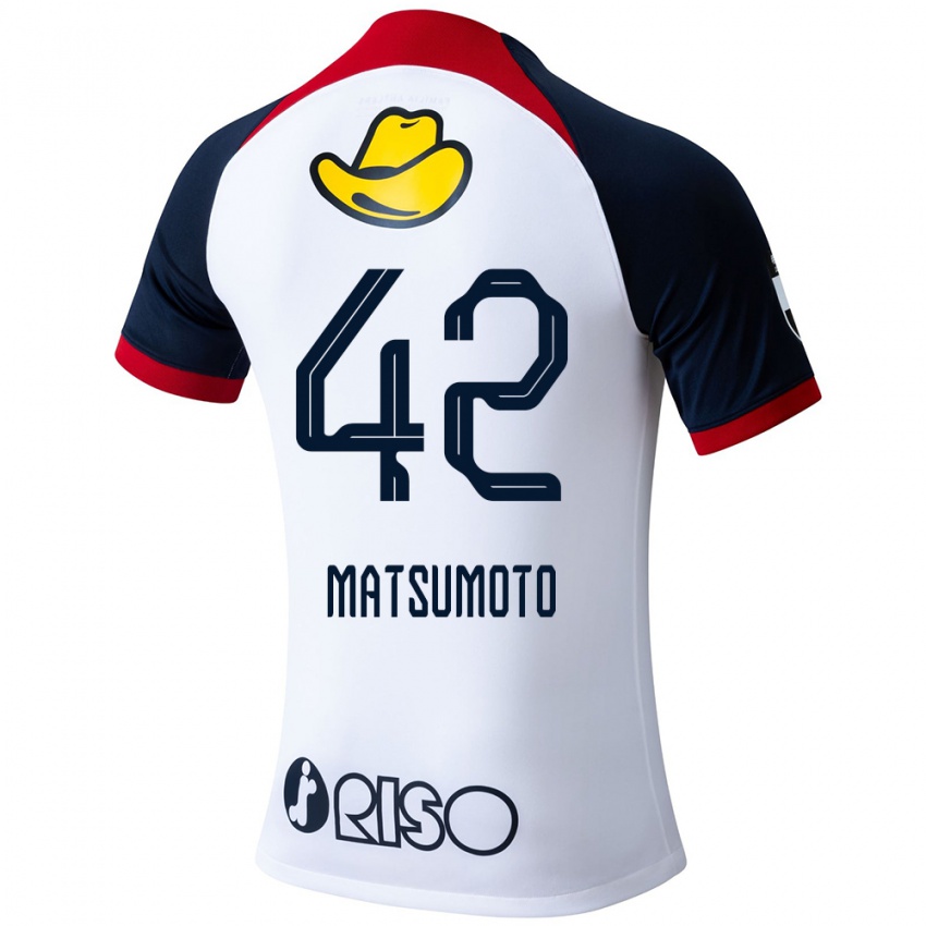 Dětské Haruto Matsumoto #42 Bílá Modrá Červená Daleko Hráčské Dresy 2024/25 Dres