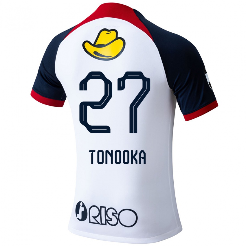 Dětské Ryota Tonooka #27 Bílá Modrá Červená Daleko Hráčské Dresy 2024/25 Dres