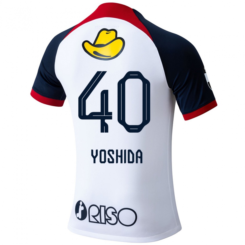 Dětské Minato Yoshida #40 Bílá Modrá Červená Daleko Hráčské Dresy 2024/25 Dres