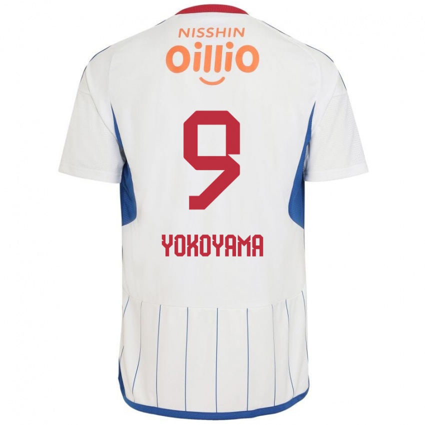 Dětské Shunsuke Yokoyama #9 Bílá Modrá Červená Daleko Hráčské Dresy 2024/25 Dres