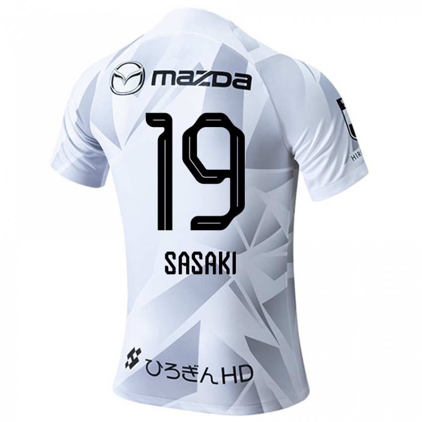 Dětské Sho Sasaki #19 Bílá Šedá Černá Daleko Hráčské Dresy 2024/25 Dres