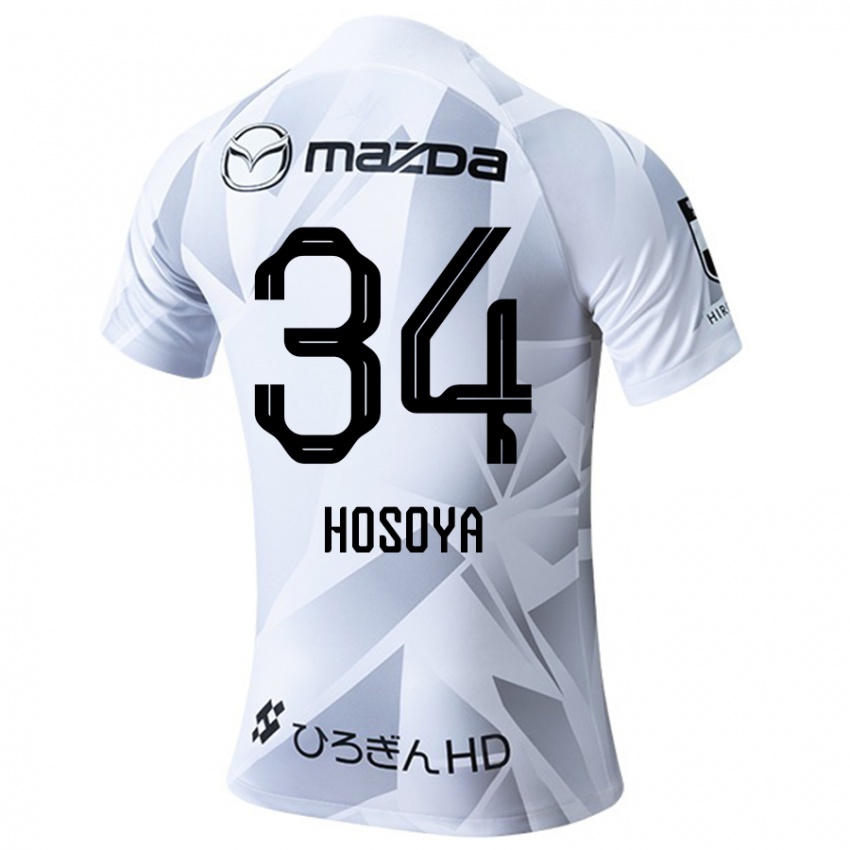 Dětské Kohei Hosoya #34 Bílá Šedá Černá Daleko Hráčské Dresy 2024/25 Dres